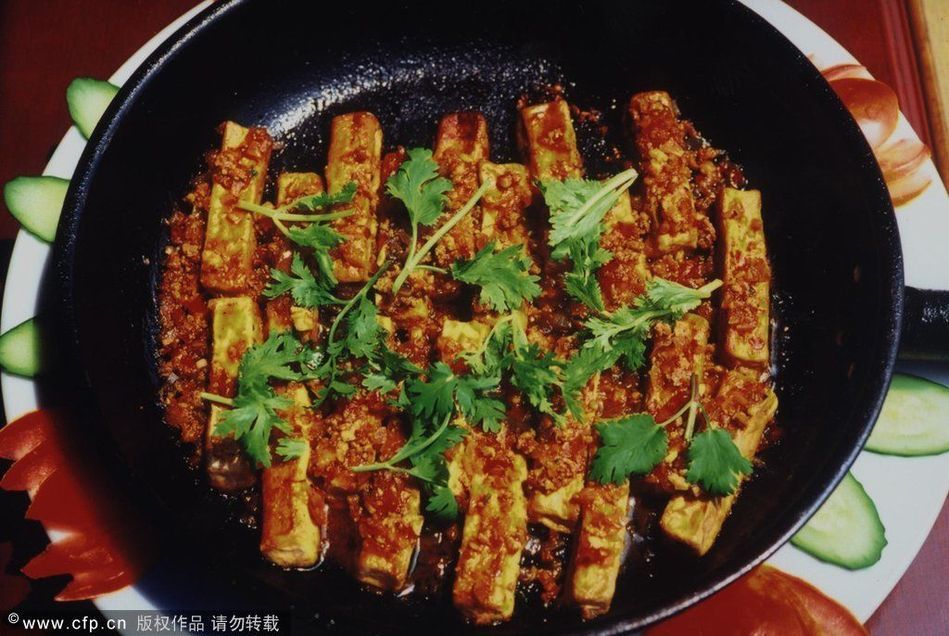 徽州名菜“小煎毛豆腐”
