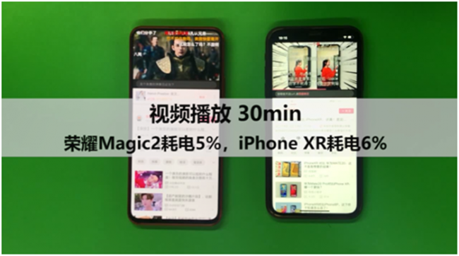 手机电量只剩8%也能顺利上王者，荣耀Magic2与iPhoneXR极限低电量对比