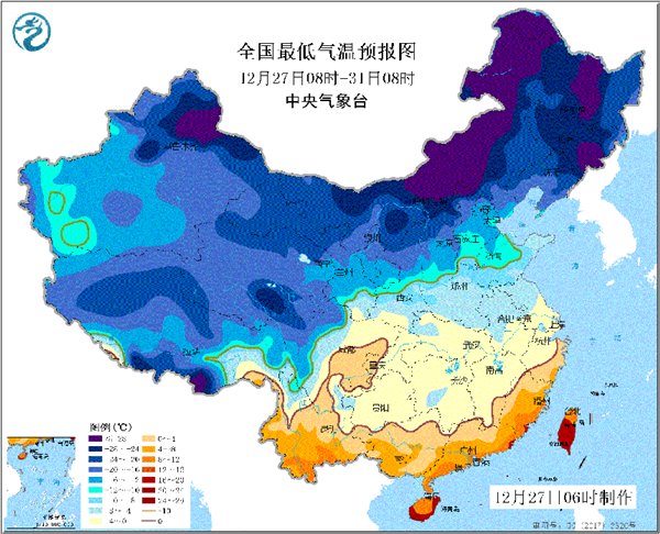 中央气象台发布寒潮蓝色预警：“冷得都紫了”