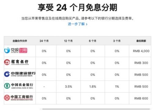 再出新举 苹果官网新增花呗24期免息分期付款服务