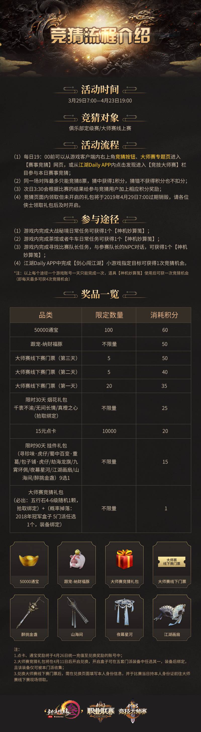 《剑网3》大师赛竞猜今日开启 应援肩挂上线