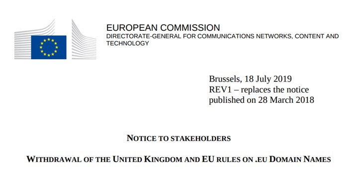 欧盟修改规定,脱欧后英国人还可以注册 .eu 域名