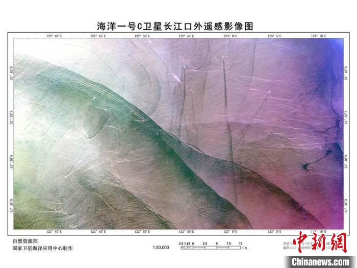 中国“海洋一号C”卫星生成精美图像 宛如艺术画作（组图）