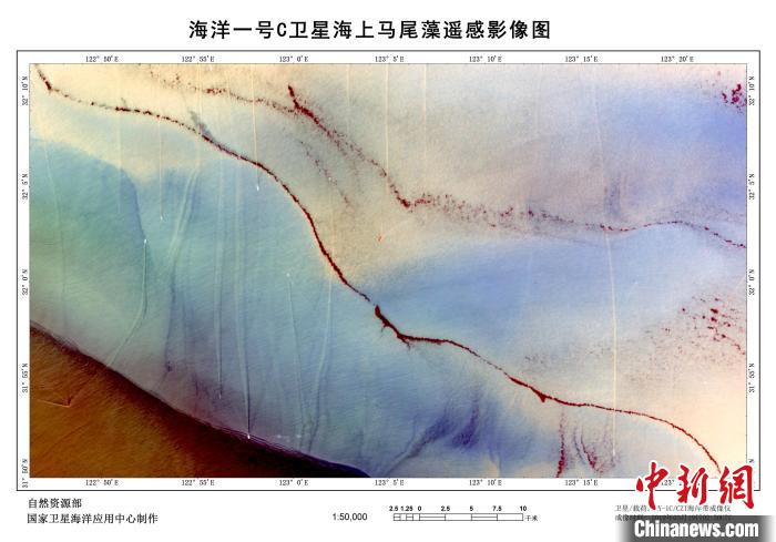 中国“海洋一号C”卫星生成精美图像 宛如艺术画作（组图）