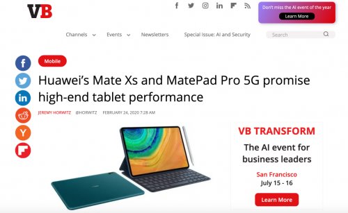 权威外媒“2020移动产品奖”！华为MatePad Pro 5G“硬核最佳”实至名归