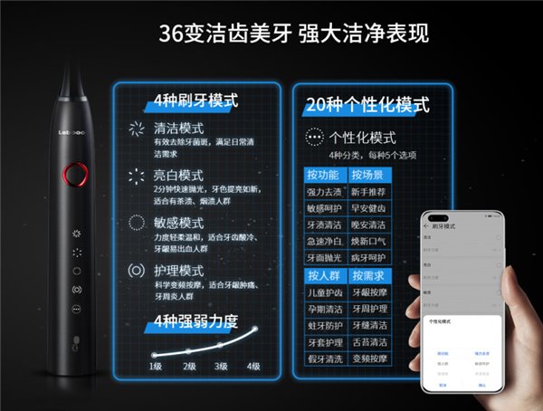 华为智选力博得智能牙刷星钻惊艳上市 智能洁牙超乎想象