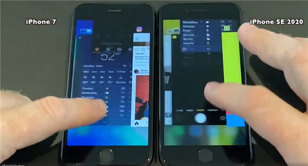 新iPhone SE速度对比iPhone 7：万没想到