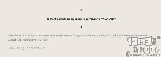 拳头新游Valorant将添投降机制，同1.02版本一起上线