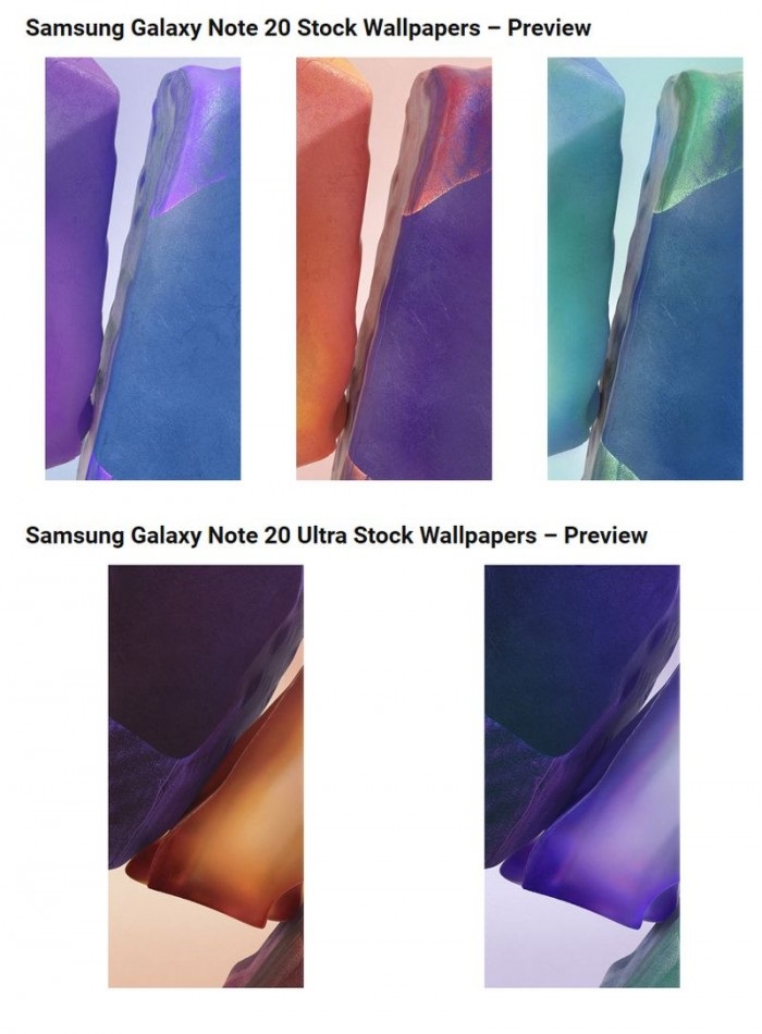 三星 Galaxy Note 20/Tab S7+/Z Fold 2 原生壁纸下载