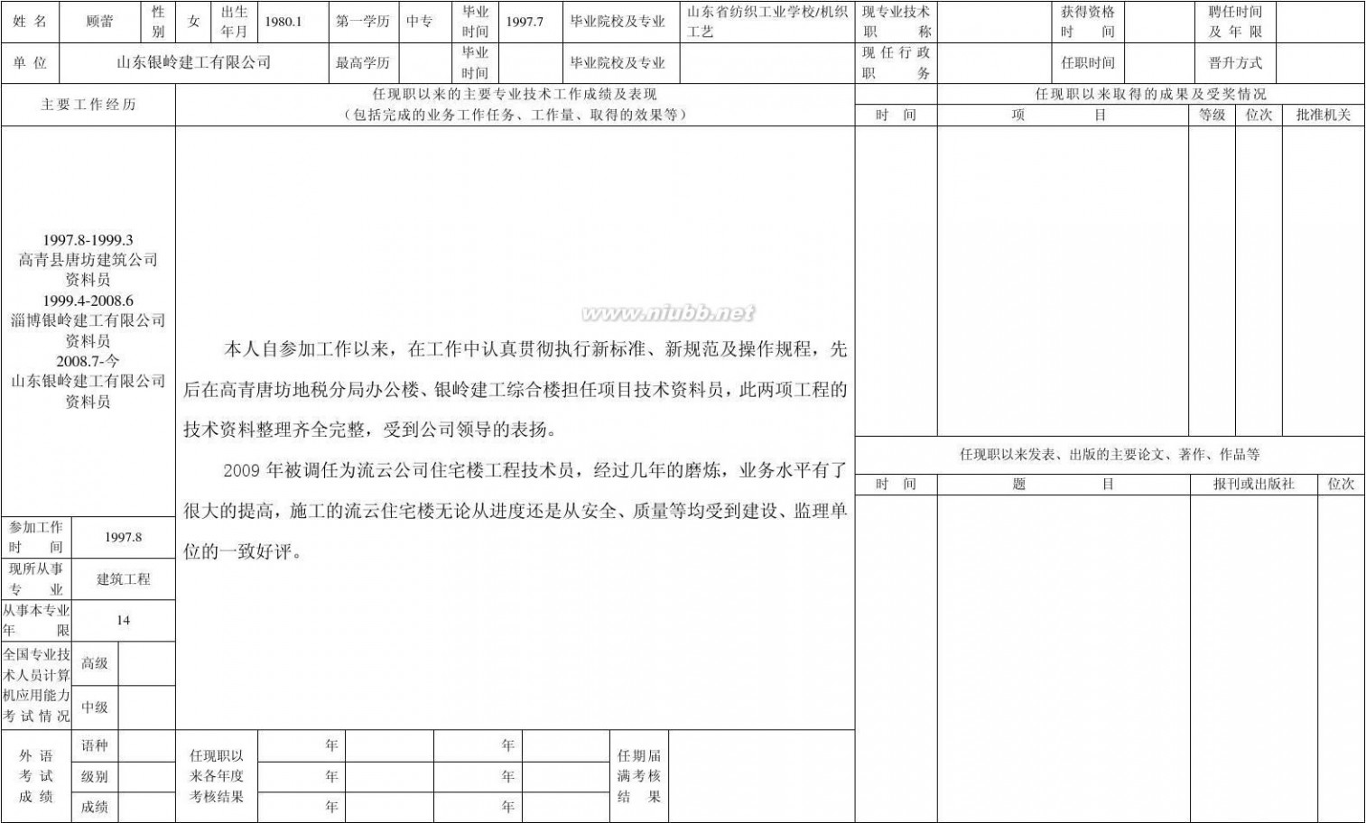 专业技术人员申报评审职称情况一览表 2011专业技术人员申报评审职称情况一览表