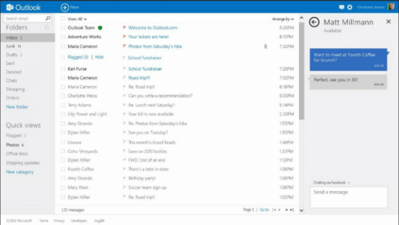 微软将推Outlook电邮门户服务