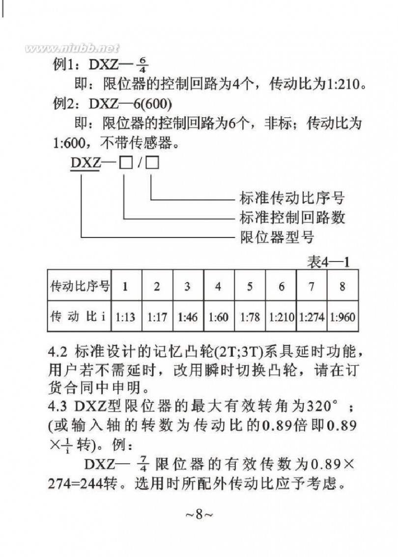 行程限位器 DXZ型多功能行程限位器使用说明书