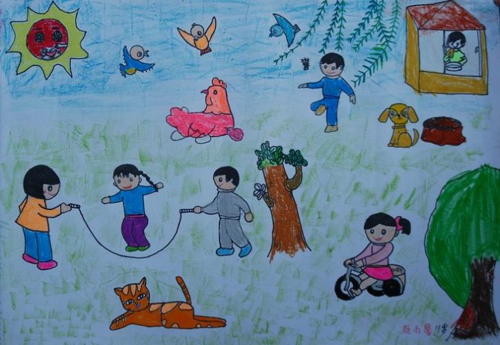 欢庆六一儿童画 六一儿童节画画大全简单 欢庆六一儿童节的画