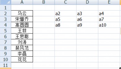 excel名字怎么一列变多列？