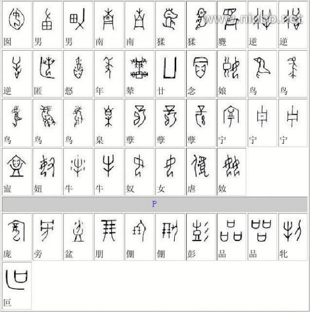 甲骨文的字 甲骨文字对照