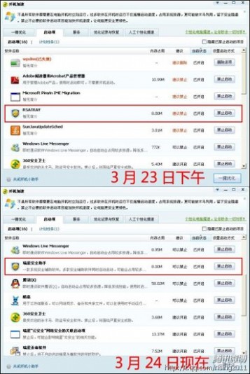 瑞星微博曝360作恶：诱导用户禁对手软件启动