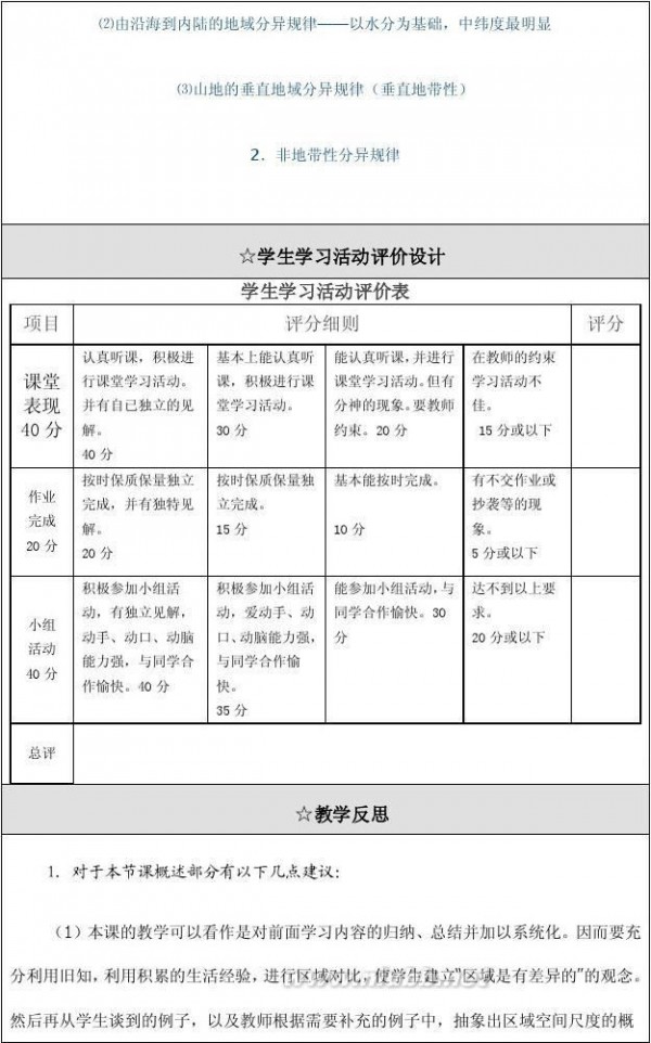 高中地理教学案例 高一地理教学案例