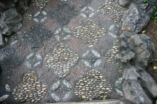 石子路贴图 实拍：江南园林的石子路（图）