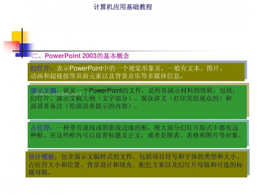 计算机基础知识教程 计算机应用基础教程PPT