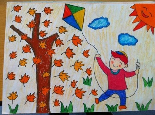 二年级秋天的图画 小学二年级秋天的画_小学二年级秋天的图画作品