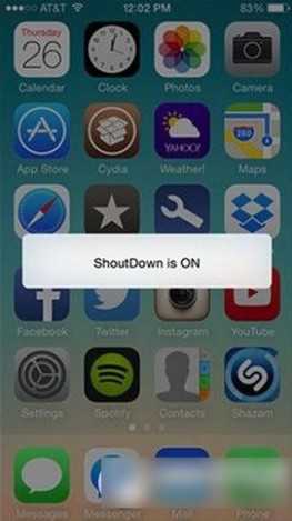 shoutdown怎么用？ios7.1.1越狱shoutdown插件使用教程1