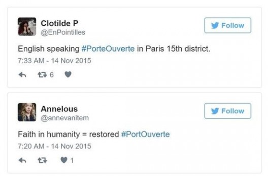 巴黎袭击事件后：为何#PortOuverte成了热门话题