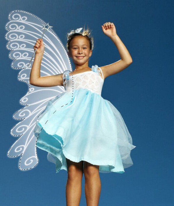 Photoshop快速为小女孩加上梦幻的天使翅膀