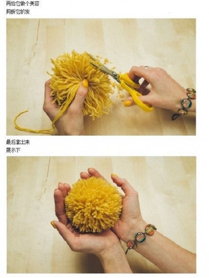 幼儿毛线球制作方法详细图解