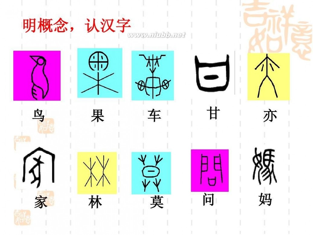 优美的汉字 优美的汉字(课内)