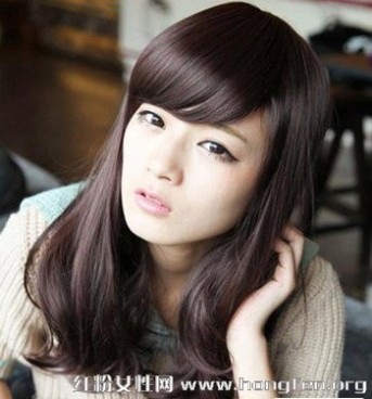 大圆脸发型图片 最新韩式长发发型图片 最适合大圆脸女生的发型