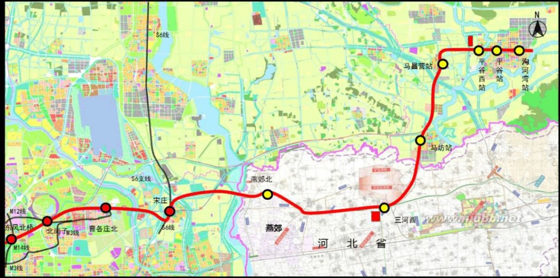 北京市交通图 北京市城市轨道交通建设规划线路图(2014-2020)