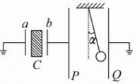 电介质 (2013·昆明模拟)如图所示，C是中间插有电介质的电容器，a和b为其两极板，a板接地