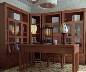  中式书房的清幽装修