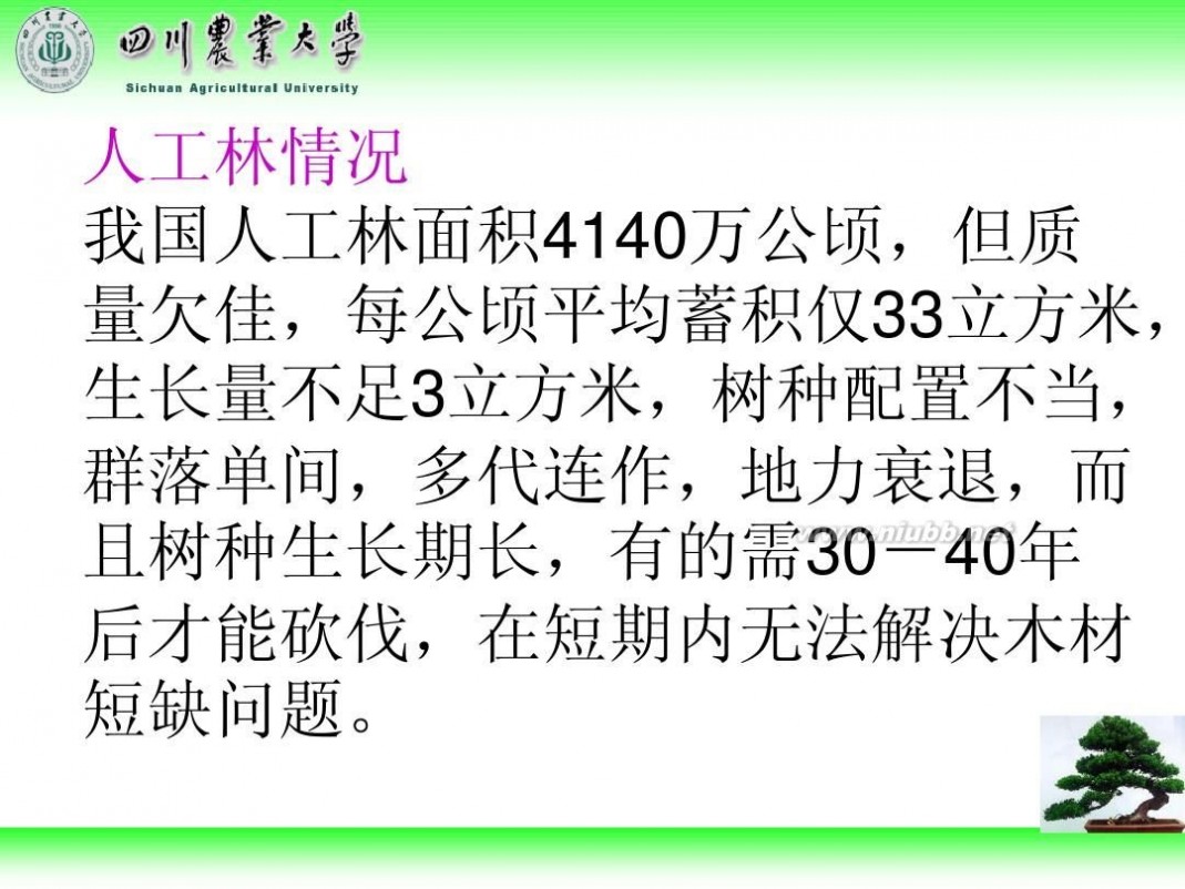 林学概论 四川农业大学 林学概论课件