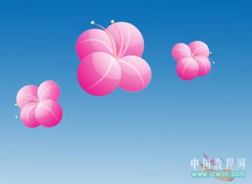 ps鼠绘漂亮的卡通粉色花朵教程