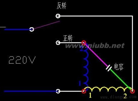 单相电机正反转接线图详解_单相电机正反转接线图