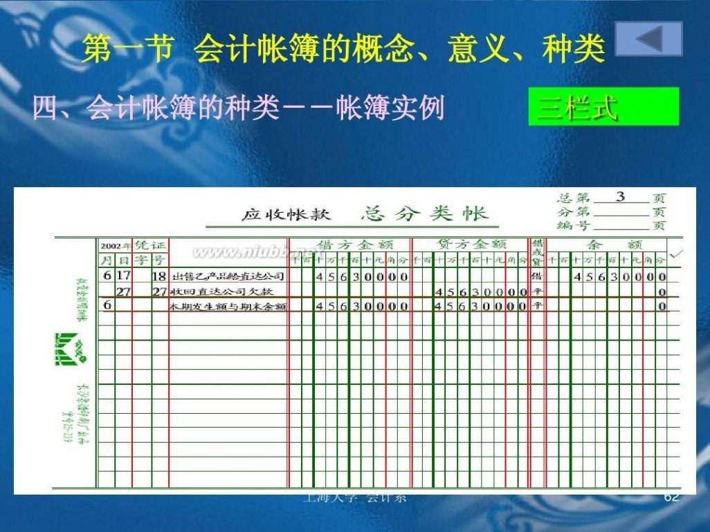 账簿登记 帐簿登记