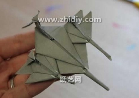 纸艺网 纸飞机折法大全手把手教你折纸喷气式飞机的折法