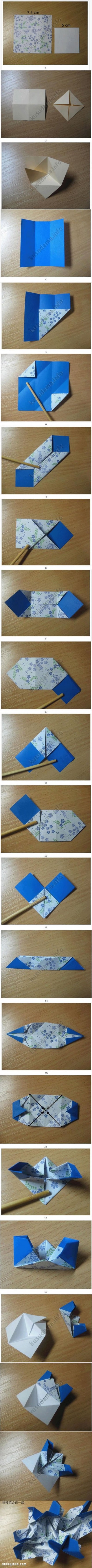樱草花 樱草花球的折法图解 手工折纸制作樱草花球