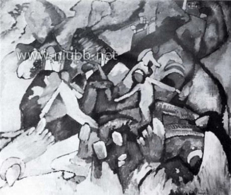 康定斯基作品 一幅二战中被毁的康定斯基代表作,仅存这张百年前的照片