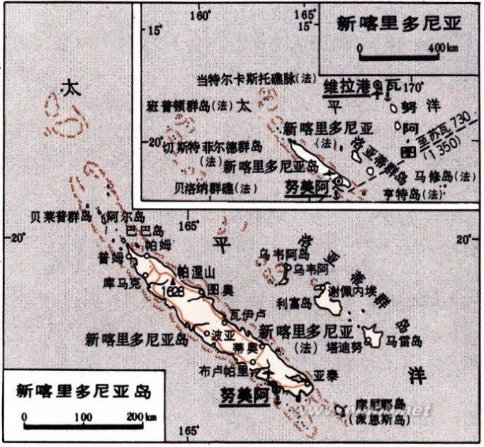 新喀里多尼亚南方省东部的岛屿（法属）