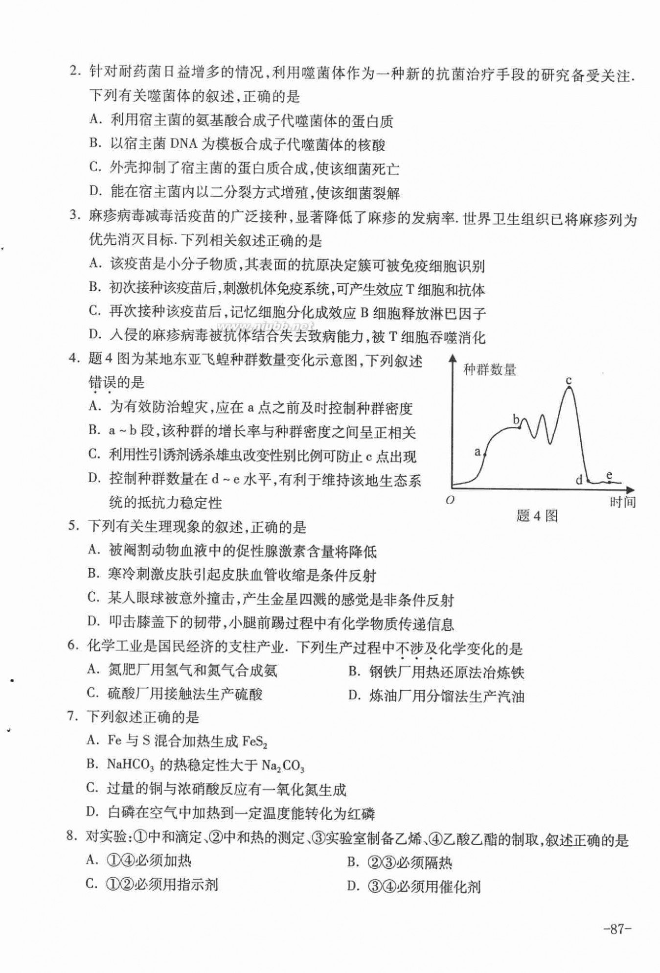 2012重庆高考理综 2012年重庆市高考理综试卷及答案(扫描版)