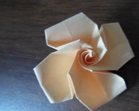 玫瑰花的简单折法