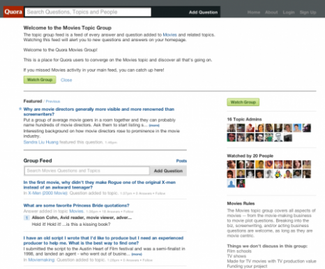 Quora界面两点新变化 帮用户发现感兴趣内容
