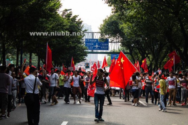 【独家图文纪实】2012年9月16日与9月18日广州反日示威游行