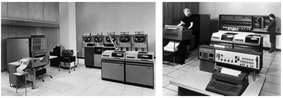 　上图左侧是IBM System/360 Model 30，1964年推出；右侧是IBM 1440 Data Processing System，1962年推出。当年，人们印象中的“电脑”就是这样的庞然大物。
