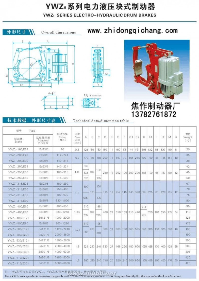 电力液压制动器 电力液压制动器