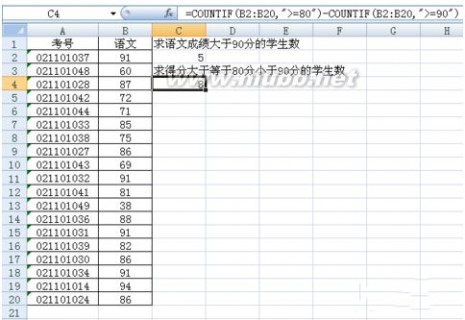 Excel中countif函数的使用方法 countif函数的使用方法