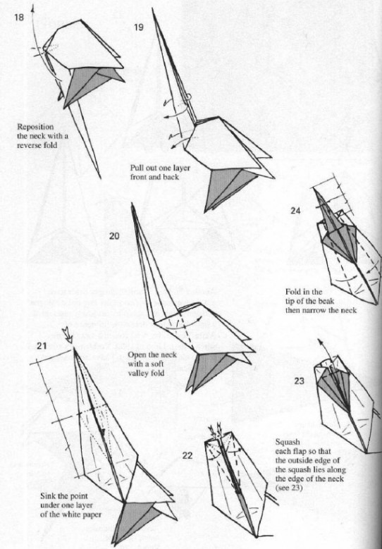  简单折纸鹅图纸教程