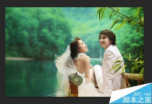 photoshop调出唯美的自然色调的婚纱照片
